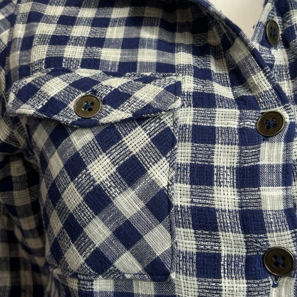 Sisstr Evolution Blue and White Gingham Shacket - Picture 3 of 11